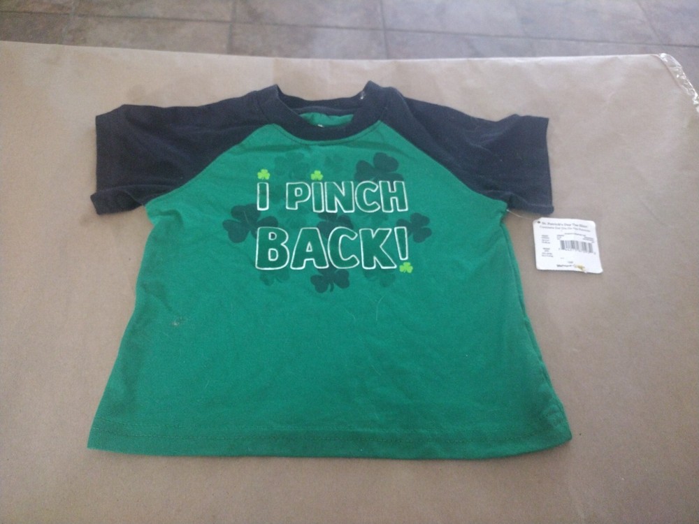 Boy's St. Patricks Day Tee Shirt I Pinch Back Celebrate Brand 18 Months NWT!