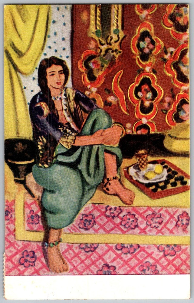 Vtg Postcard Henri Matisse Odalisque Baltimore, MD 1960s
