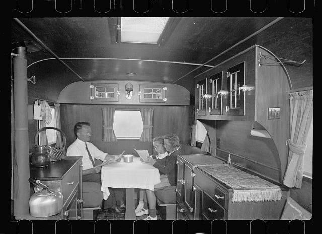 Photo:1940s Railroad Car Interior Family Dining Berth Compartments