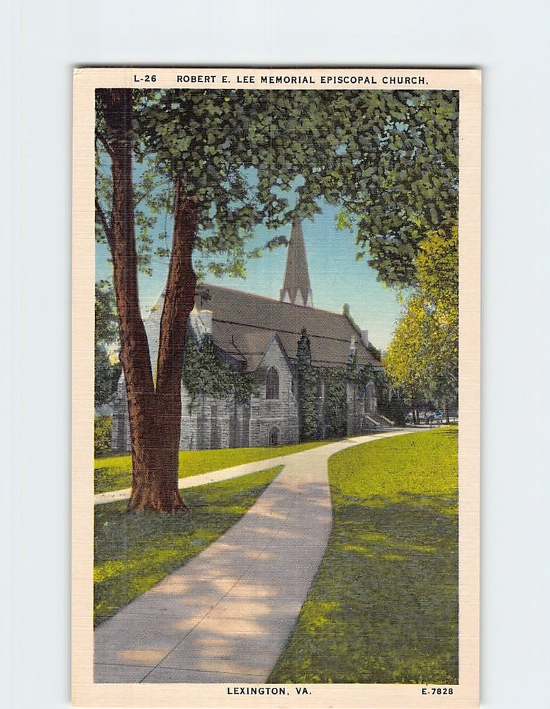 Postcard Robert E. Lee Memorial Episcopal Church Lexington Virginia USA