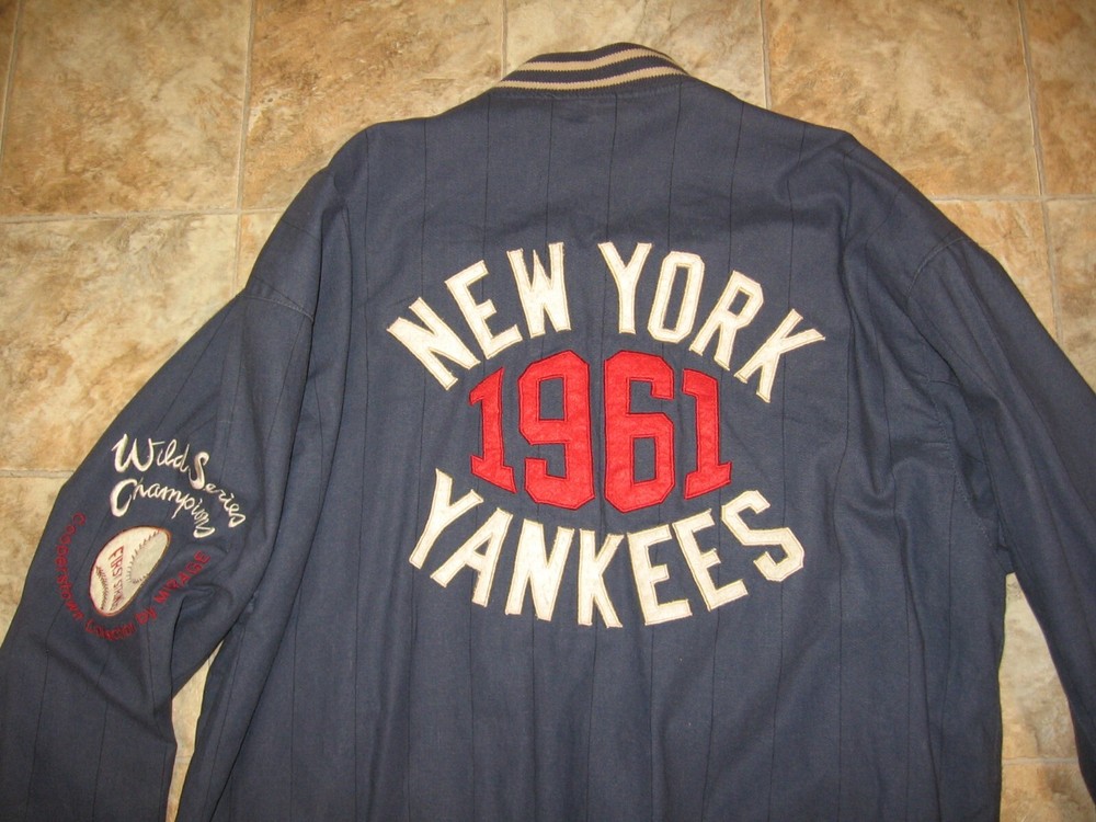NEW YORK YANKEES MLB 1961 WORLD SERIES COOPERSTOWN REVERSIBLE JACKET BY MIRAGE