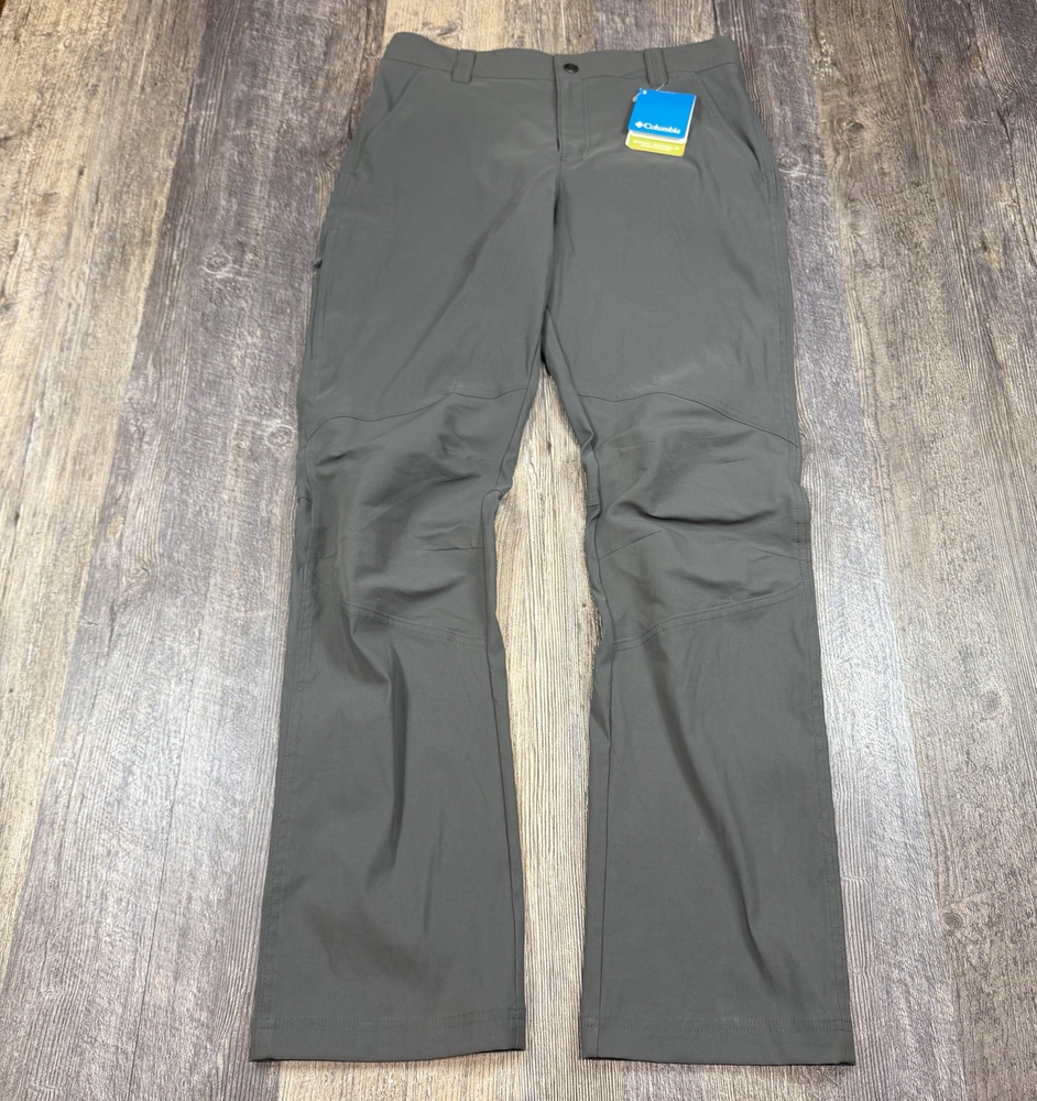 Columbia Royce Peak Pants 34x30 (32x32) Gray Omni-Shield Hiking Outdoor Stretch