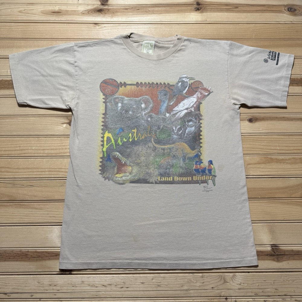 Vintage 90s Australian Wildlife Land Down Under Koala Cleveland Zoo Shirt Large