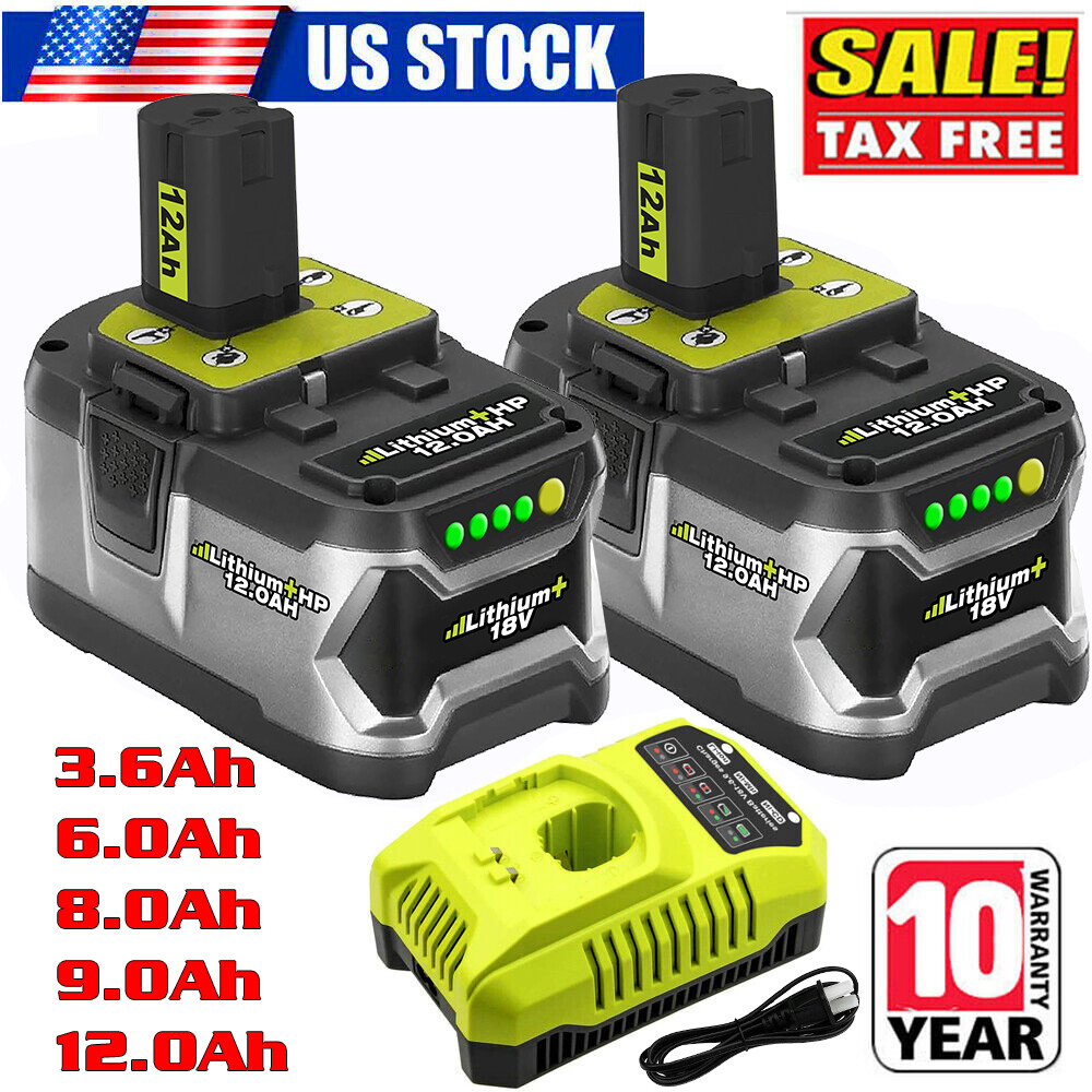 1-4PCS For RYOBI Plus P108 18V 6Ah 9Ah High Capacity Battery 18 Volt Lithium ion