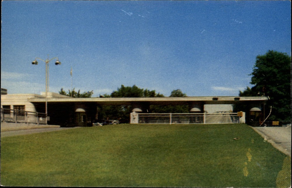 Michigan Port Huron Sarnia Ontario Canada International Bridge entrance  1950-60