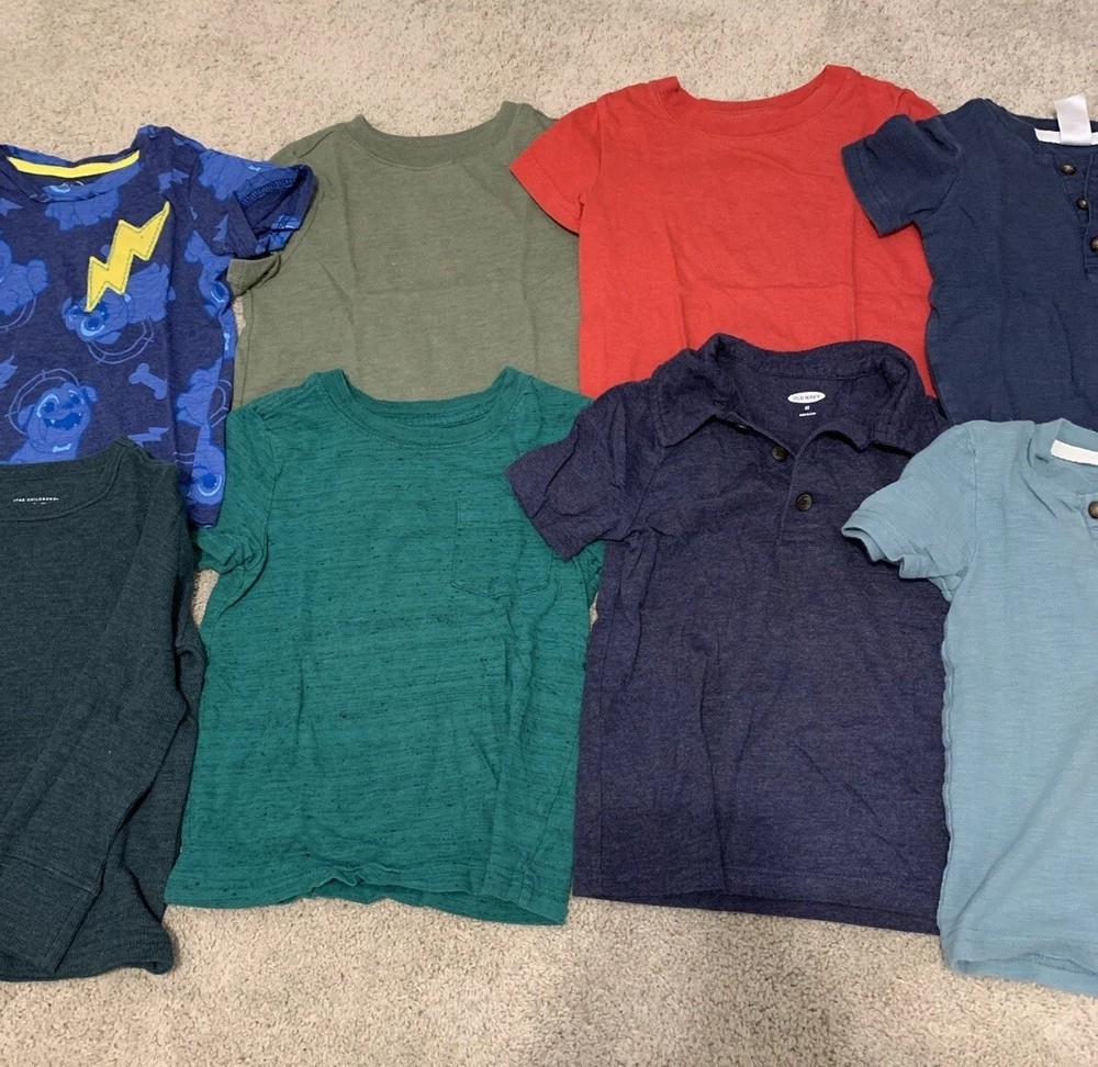 Lot Of 8 Boys Shirts - 2T Old Navy, Carters, Children’s Place, Cat & Jack