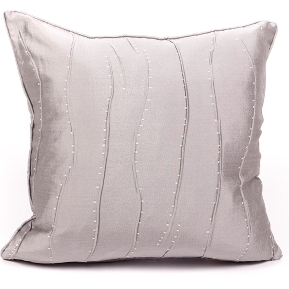 Gouchee Home Flo Silver 18x18 Square Accent Pillow  