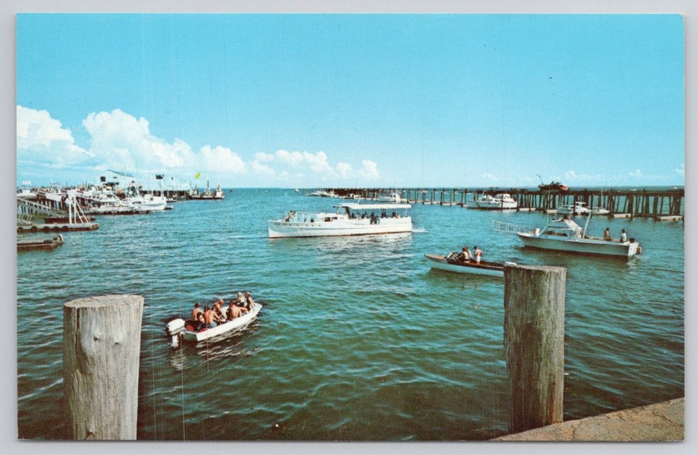 Provincetown Harbor Cape Cod MA Boats Docks Vintage Photo Postcard