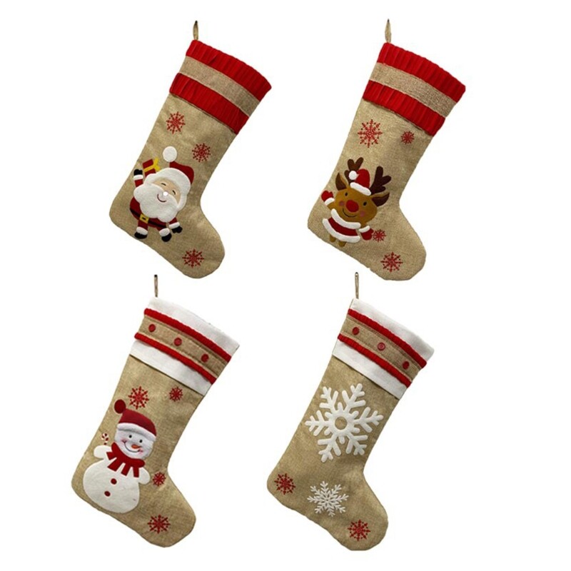 Christmas Stocking Xmas Candy Bag Noel Christmas Decorations for Home