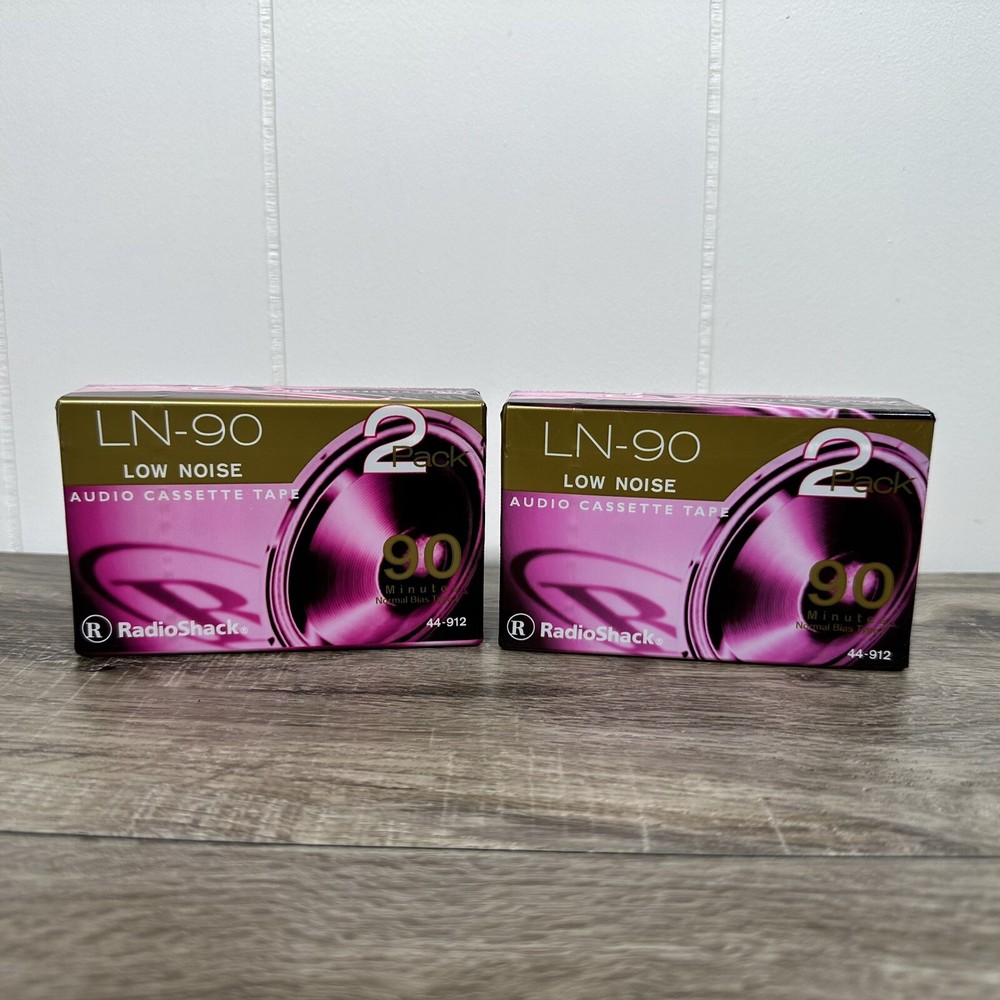 Radio Shack 2-Pack LN-120 Low Noise Blank Audio Cassette Tapes New Lot Of 2