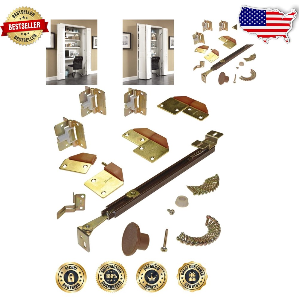Durable Folding Door Hardware Set for 24 to 36 Inch Panel Thickness-image