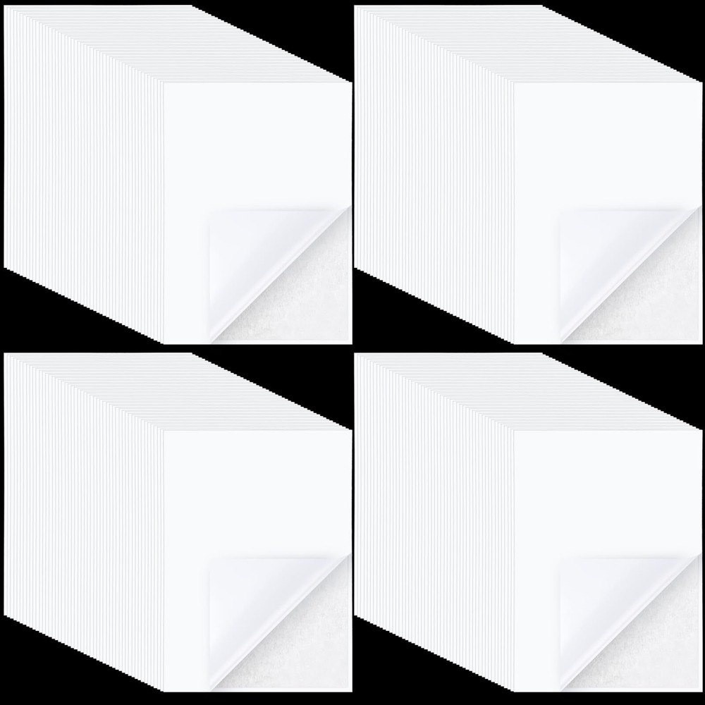 100 Pcs Double Sided Adhesive Sheets White Double Sided Tape Sheets Clear Sti...