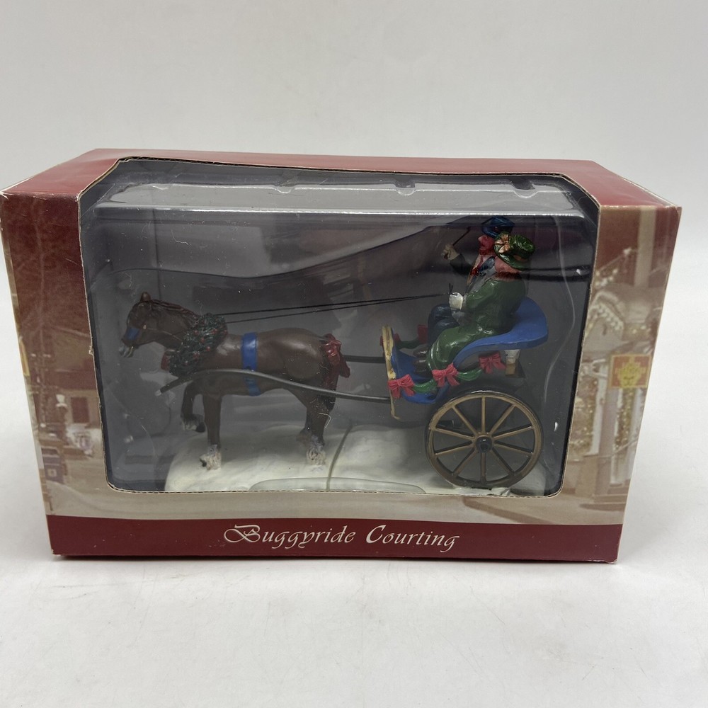2006 Lemax Retired Buggyride Courting Christmas Horse & Carriage Table Accent-image