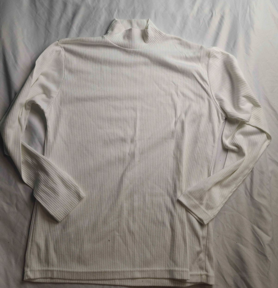 Vintage 90s Bobbie Brooks Top Womens L 12/14 White Long Sleeve Old Money USA
