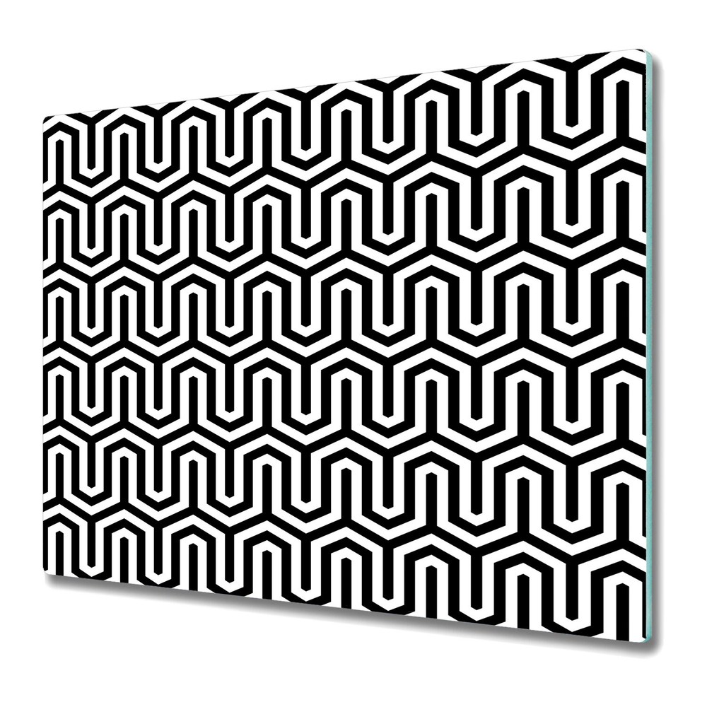 Glass Chopping Board Utensil Board Geometric Minimalist Scandinavian 60x52