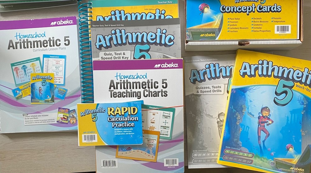 Abeka Arithmetic 5 parent and student kit
