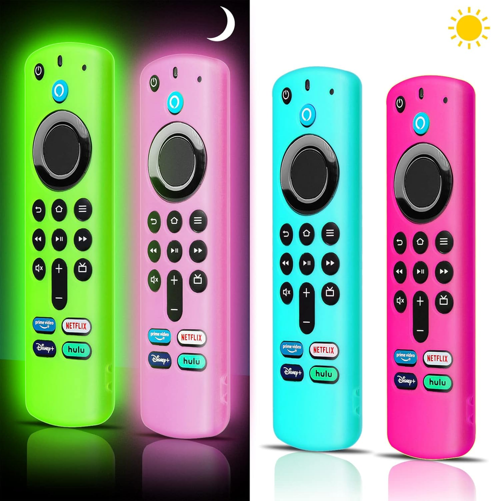 4-Pack Silicone TV Remote Cover Anti-Slip Lightweight Protective Case