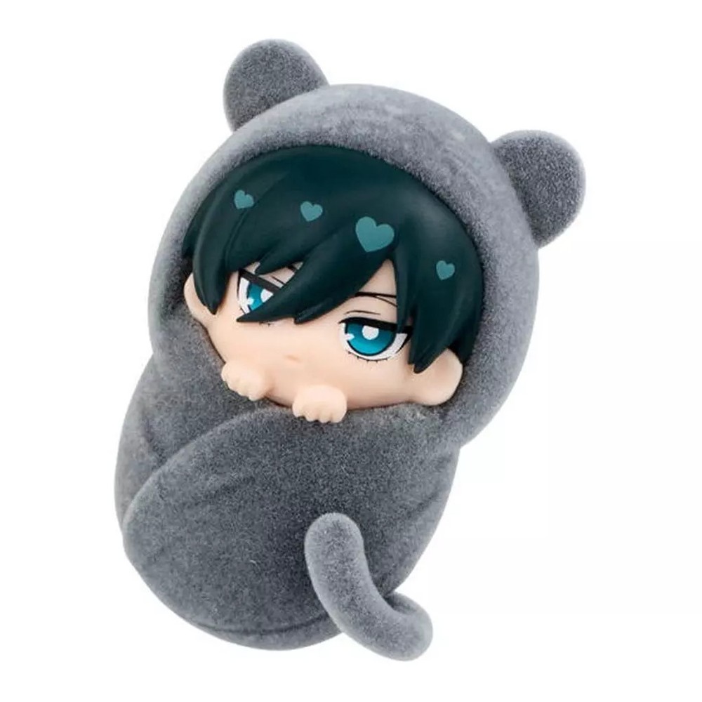 Blue Lock Rin Itoshi Punitop Fluffy Swaddle Mascot Mini Figure