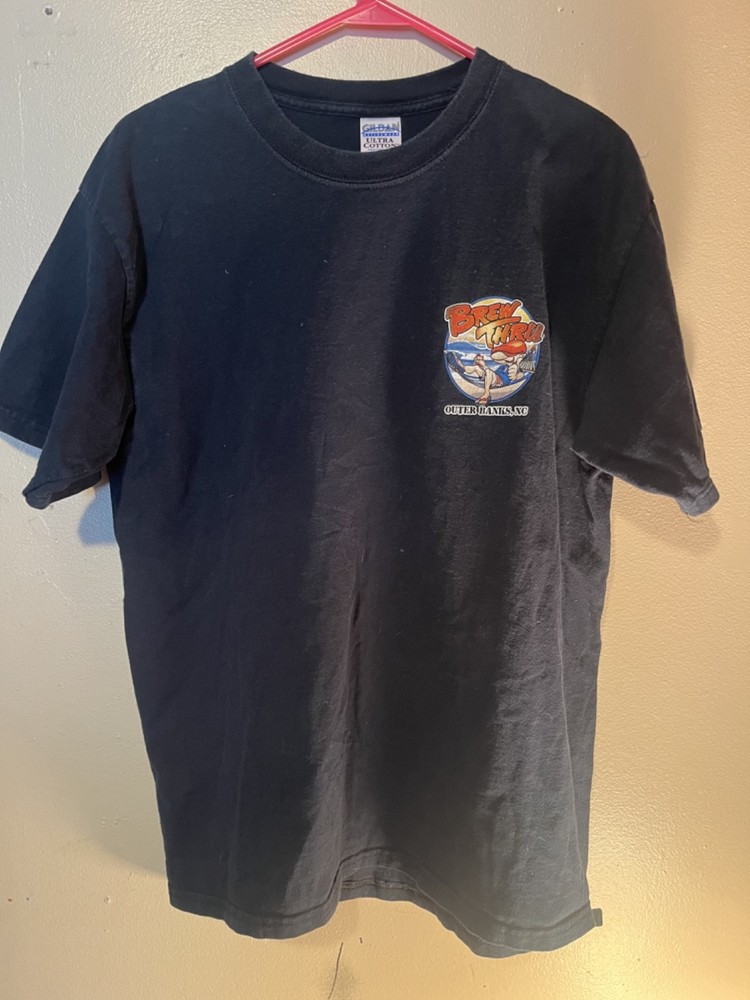 Vintage 2007 Brew Thru Outer banks North Carolina Beach T Shirt Large