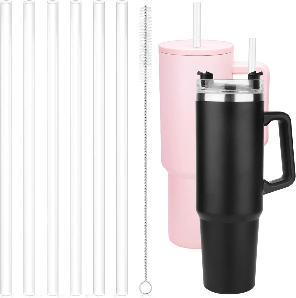 6pcs Stanley Cup Reusable Straw Replacements Accessories
