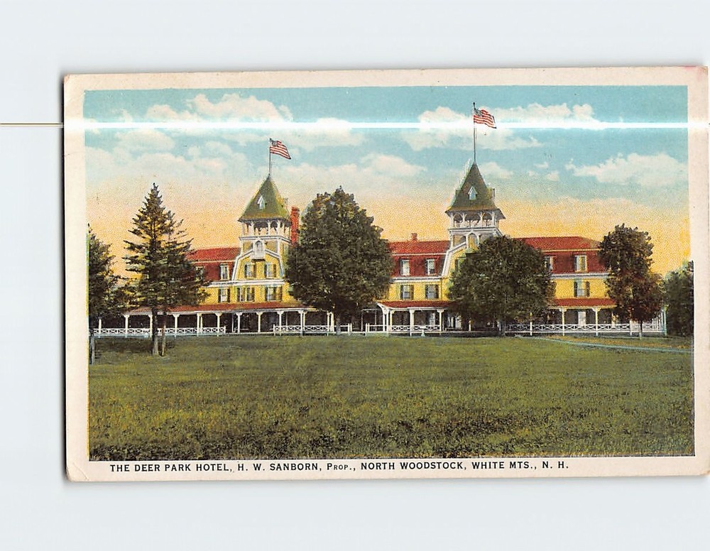Postcard The Deer Park Hotel White Mts. North Woodstock New Hampshire USA