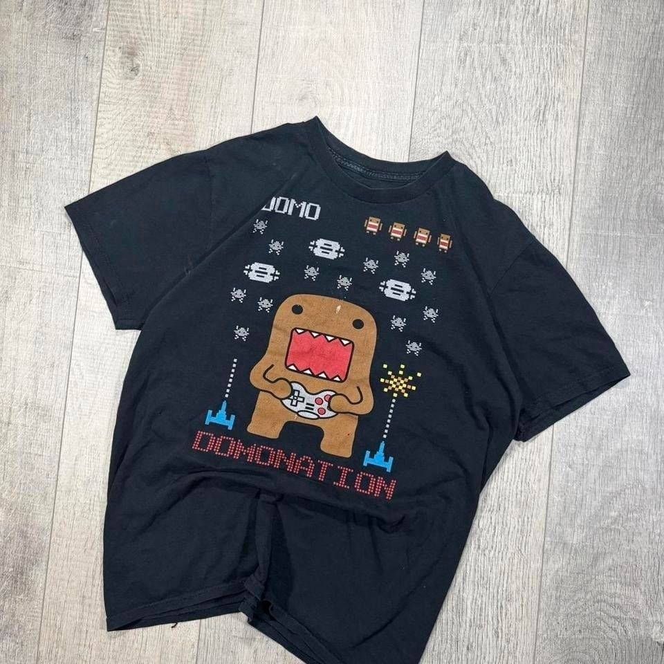 Vintage 2000s 2010s scene core rare domo video game promo t shirt Size M