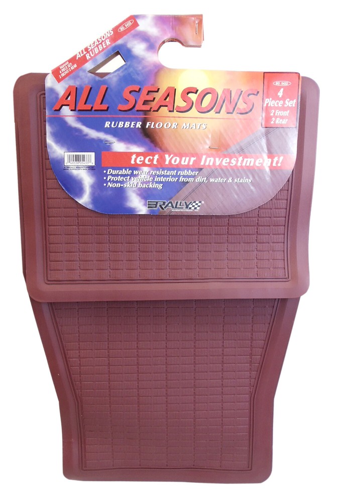 Barjan 11005433 Rally Automotive 4 Piece (Front/Back) Universal All Season Rubbe