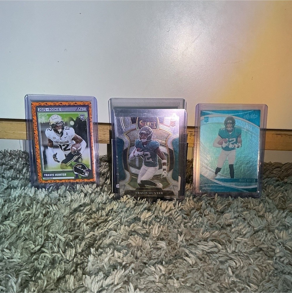 Panini Travis Hunter 2025 Rookie 3-Card Lot Jaguars Score/Select/Prestige