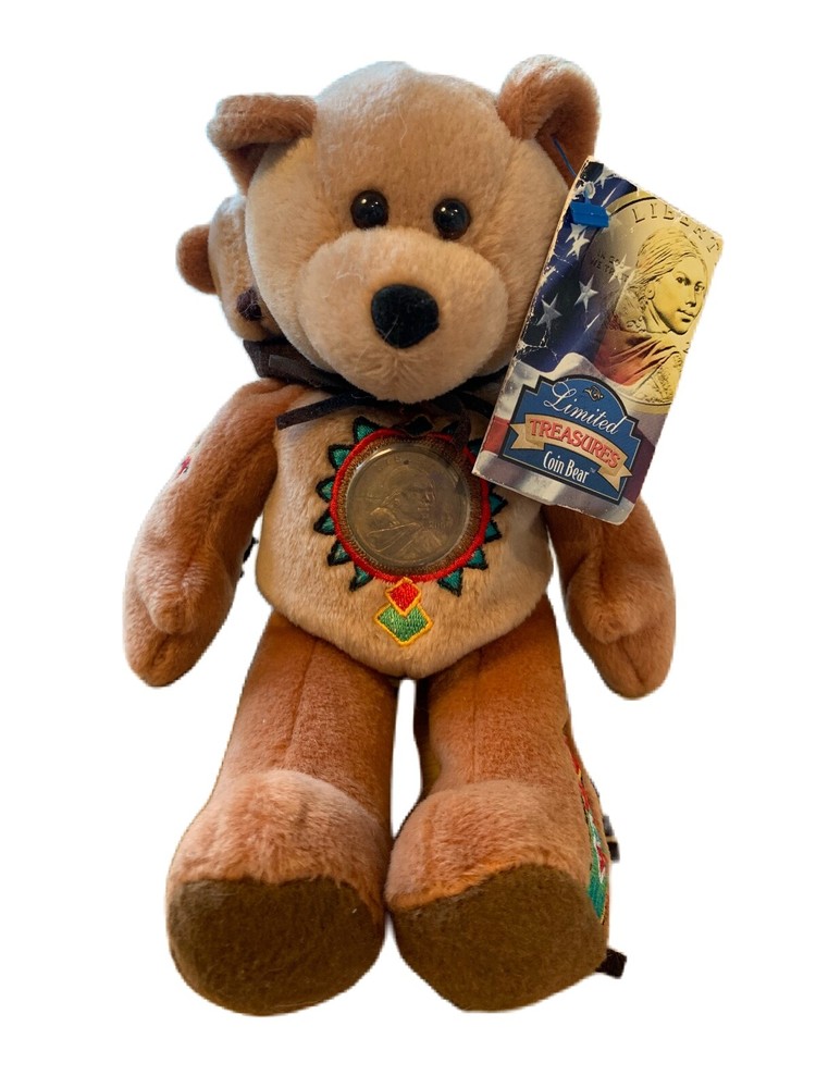 Limited Treasures Sacagawea & Pomp The Golden 2000 Liberty Coin Bear NWT