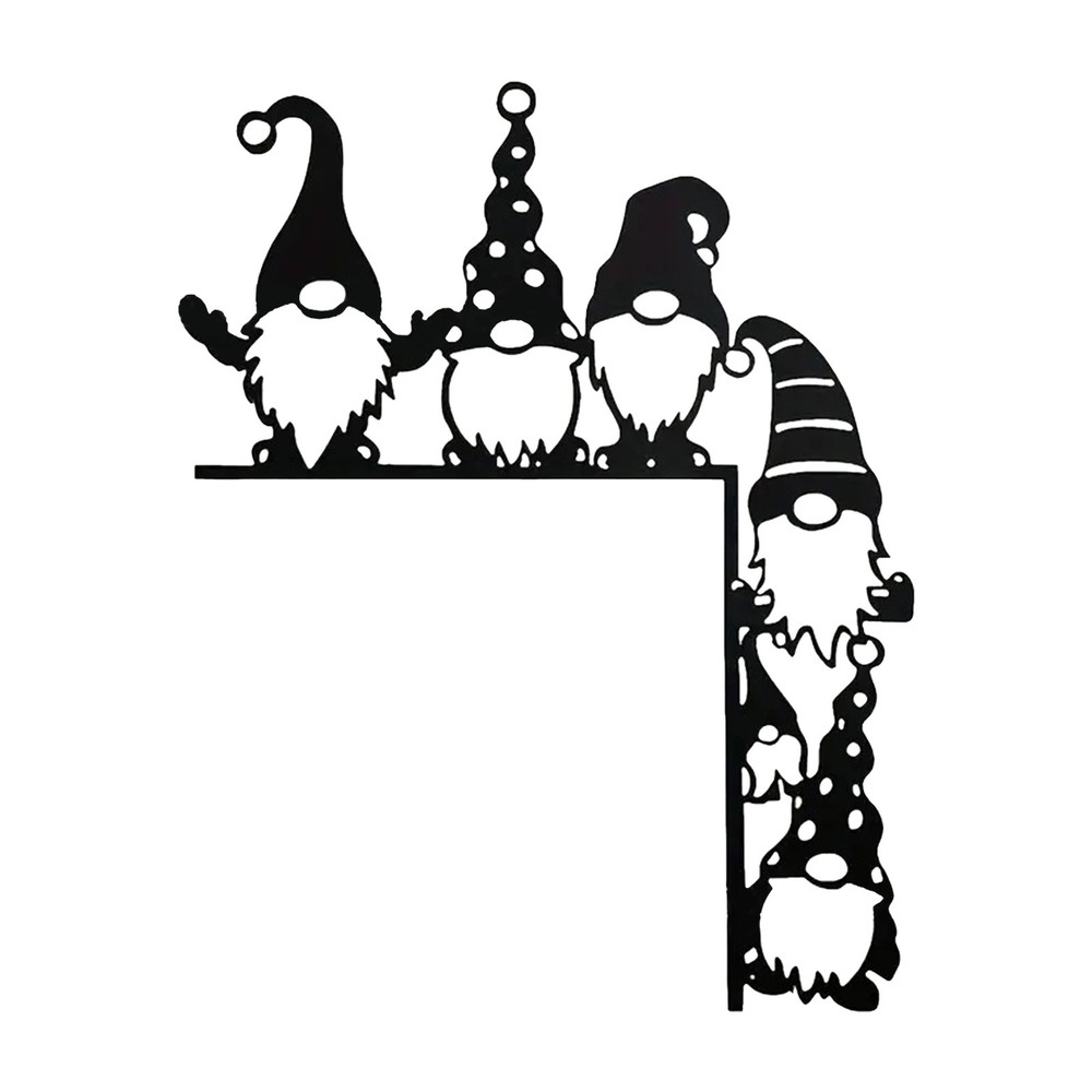 Gnome Door Frame Decoration Christmas Sign Art Christmas Door Decor Iron