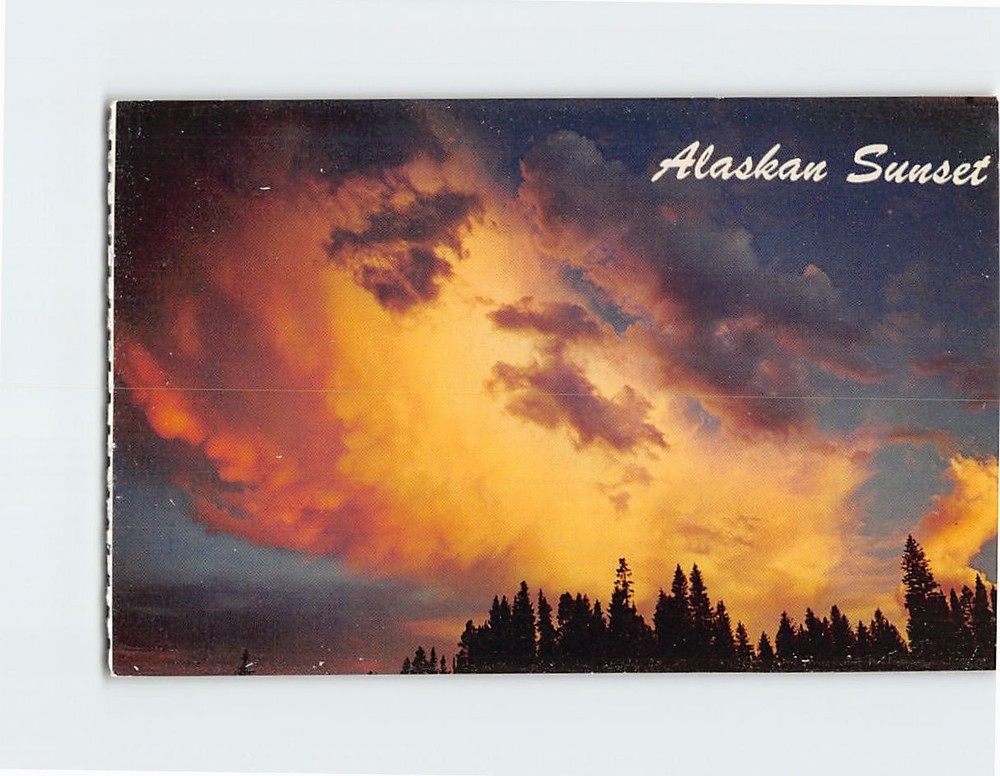 Postcard Alaskan Sunset Alaska USA