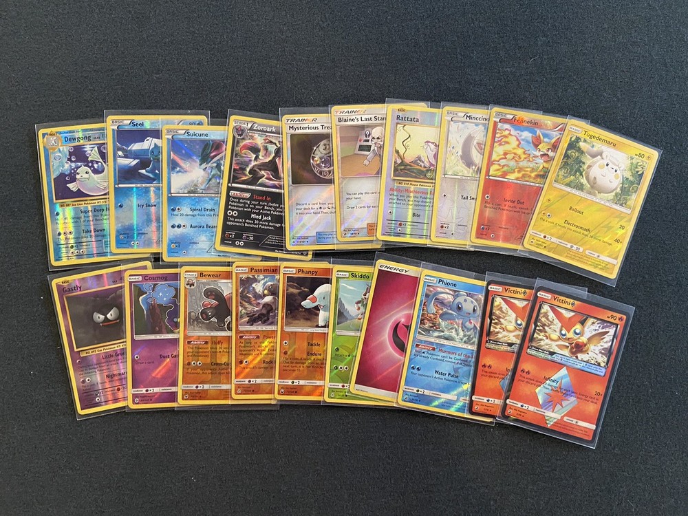 Lot Of 20 Various Holo Pokemon Cards In Sleeves