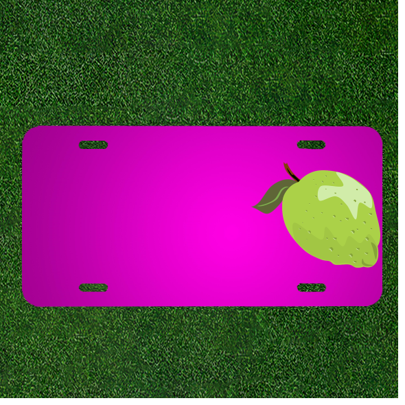 Custom Car License Plate Personalized with Lime Fruit and Names