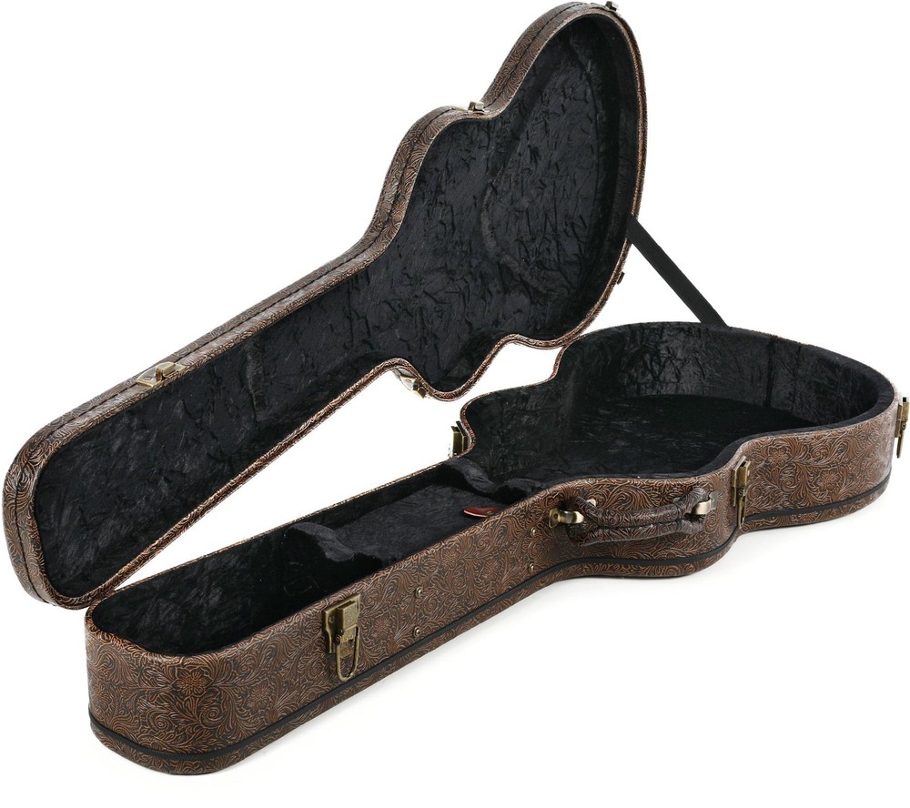 Luna Tooled Leather Folk/Parlor Hard Case - Brown/Black