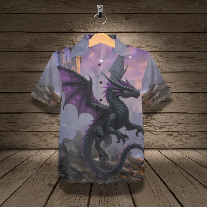 Dragon Hawaii Shirt Fantasy Men Women Aloha Beach Vacation Gift Idea