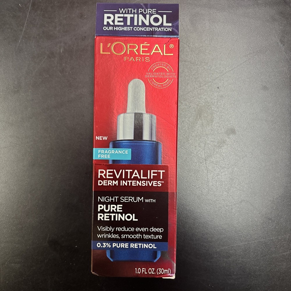 L'OREAL Paris Revitalift Derm Intensives Night Serum 0.3% Pure Retinol (1 FL OZ)