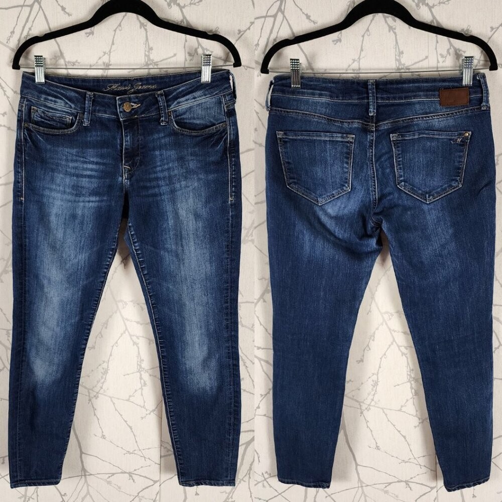 Mavi Dark Wash Mid Rise Skinny Alexa Ankle Jeans | Women's 28