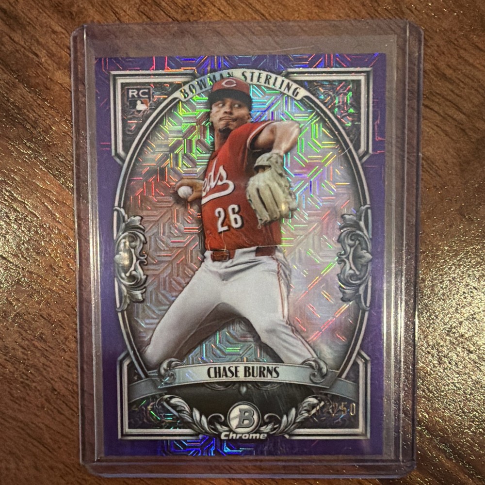 2026 Bowman Chrome Sterling Chase Burns Purple Parallel /250 Reds (RC)