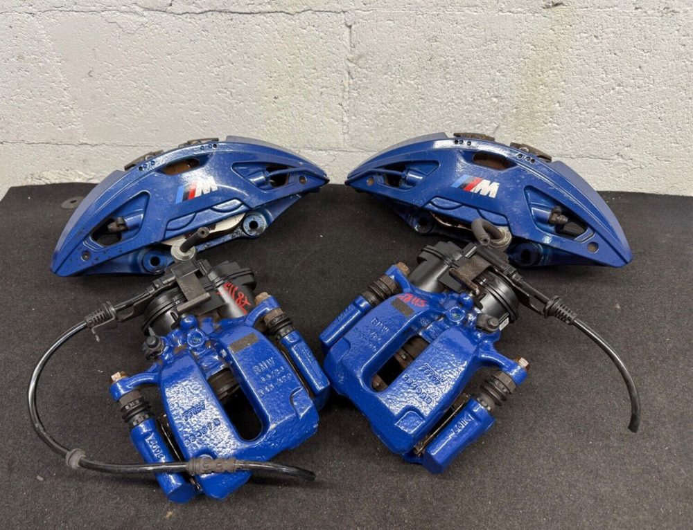 ✅ GENUINE 17-23 OEM BMW G30 M Front Rear Left Right Brake Calipers Blue SET