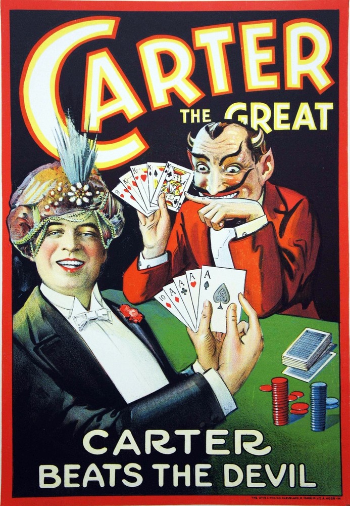 8234.Decoration Poster.Home Room wall.Art print design.Carter magician.card game