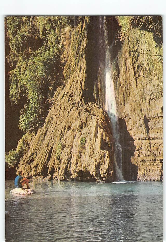 Postcard Waterfall At Nachal David Ein Gedi Israel