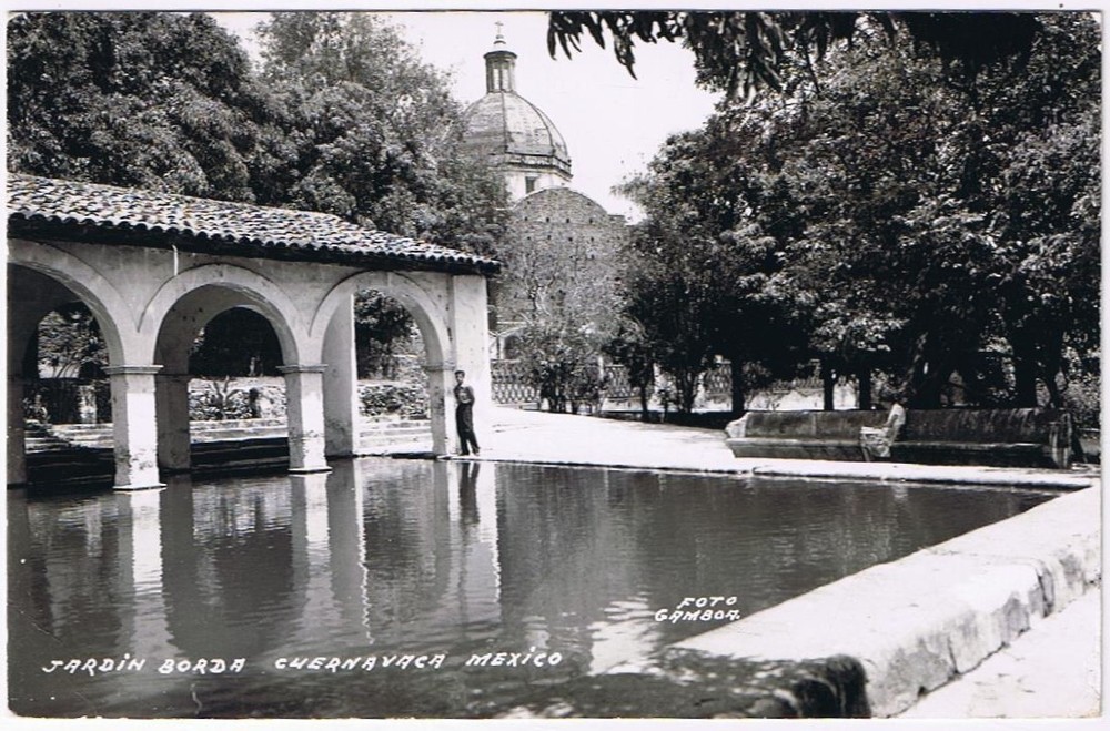 Postcard RPPC Jardin Borda Cuernavaca Mexico