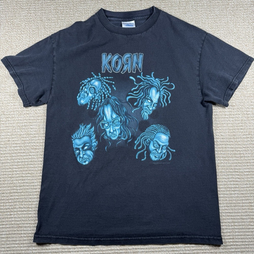Korn Vintage Band Tee Tennessee River Fade Graphic Shirt Medium USA