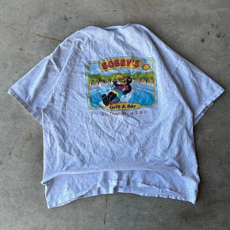 Grey vintage Bobby's bar graphic shirt Hands heavyweight Size xl