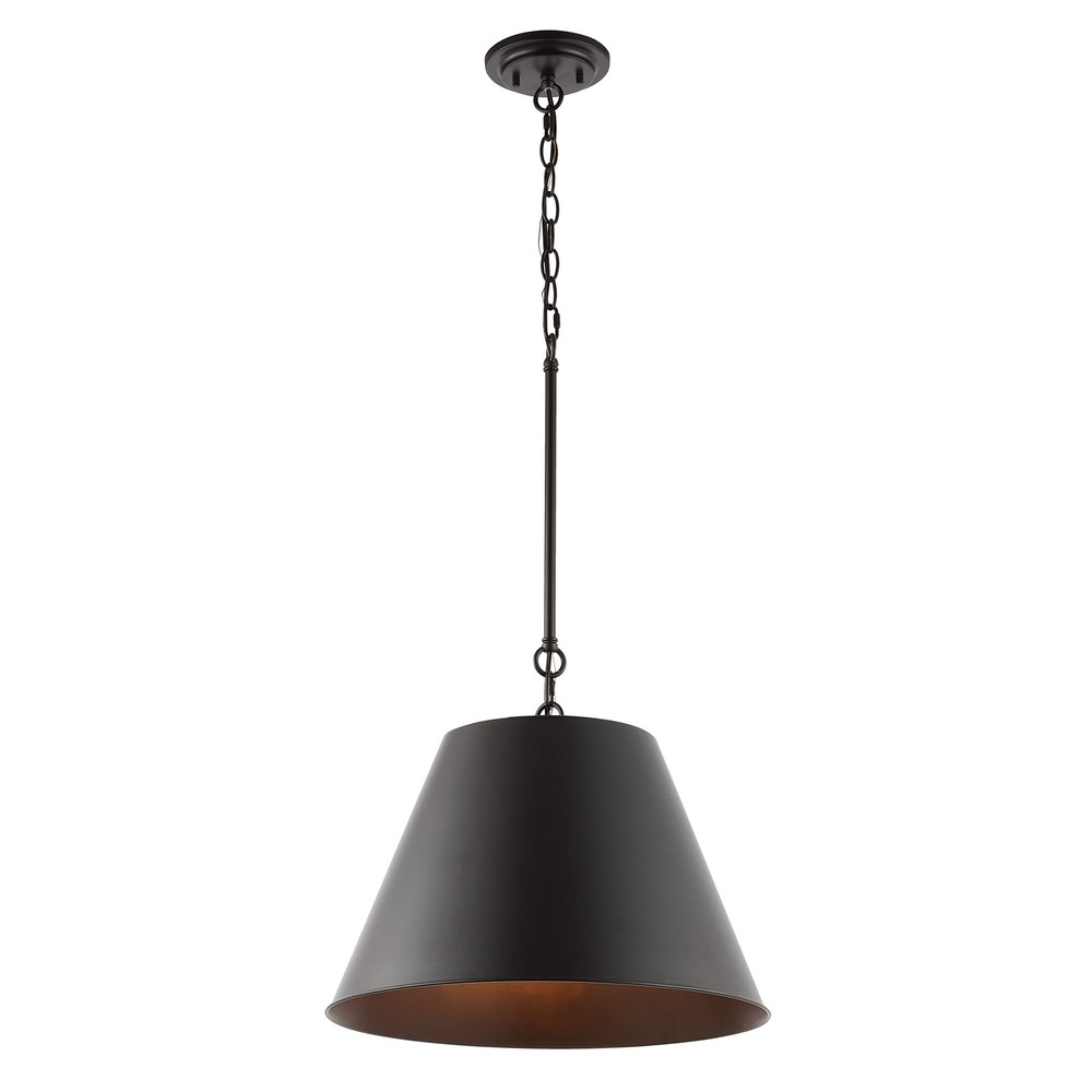 Henry 17.88 Inch Industrial Farmhouse Iron LED Pendant Light Coastal Style