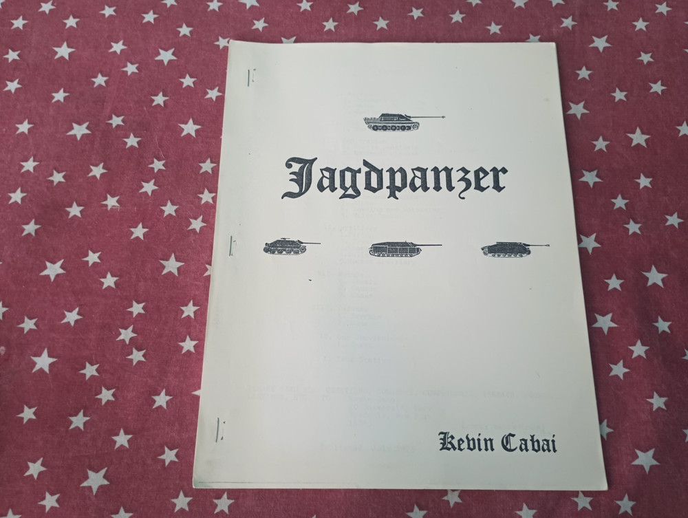 Kevin Caba Mini Rules Jagdpanzer Rules for World War II Miniatures 1975 Original