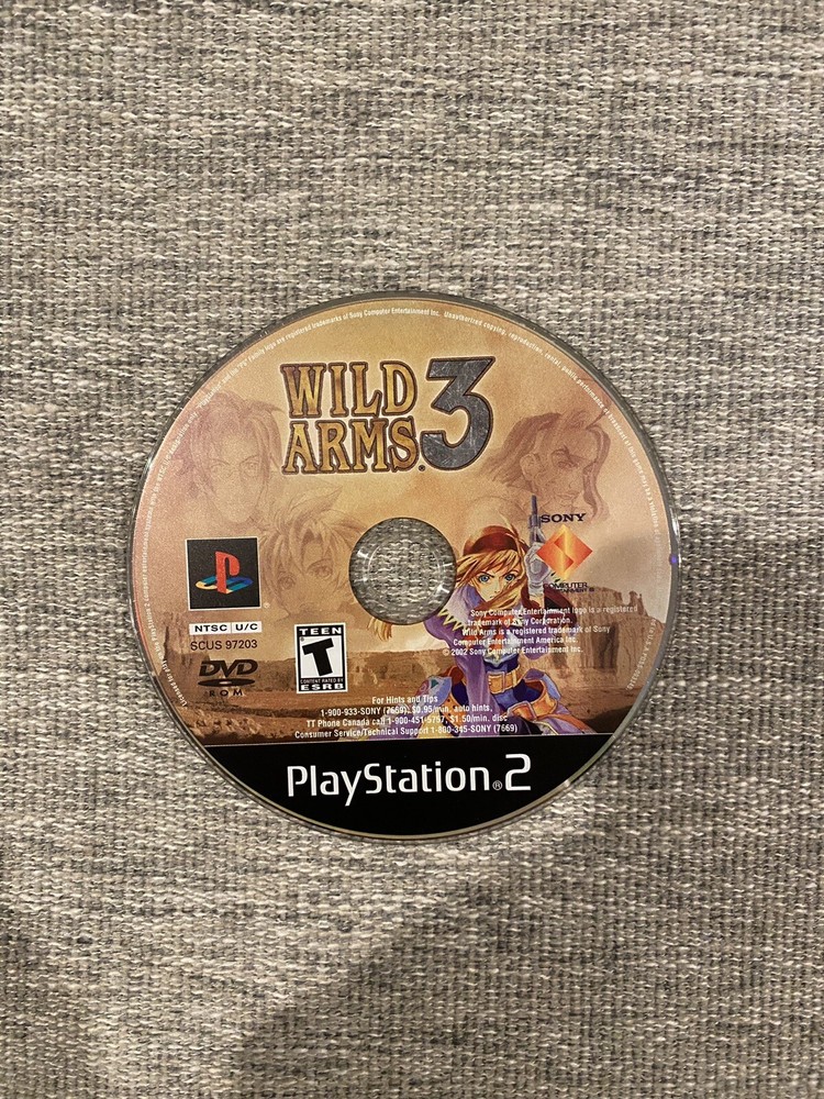 Wild Arms 3 (Sony PlayStation 2, 2002) PS2 Disc Only Tested Working