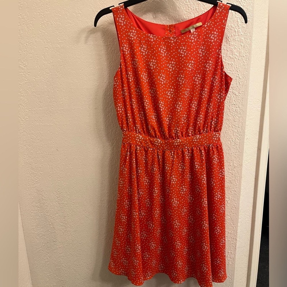 Gianni Bini Dress Woman’s Sz Xs Sleeveless Open Back button Feminine Boho Retro