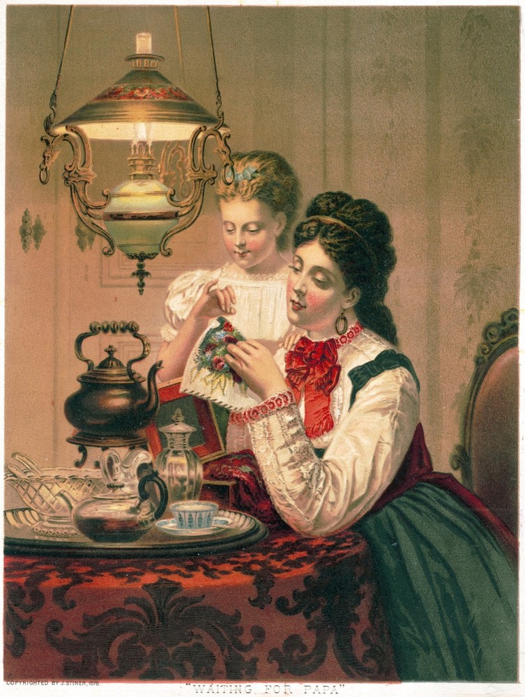 9604.Decoration Poster.Room Wall art.Home interior decor.Victorian Mom Daughter