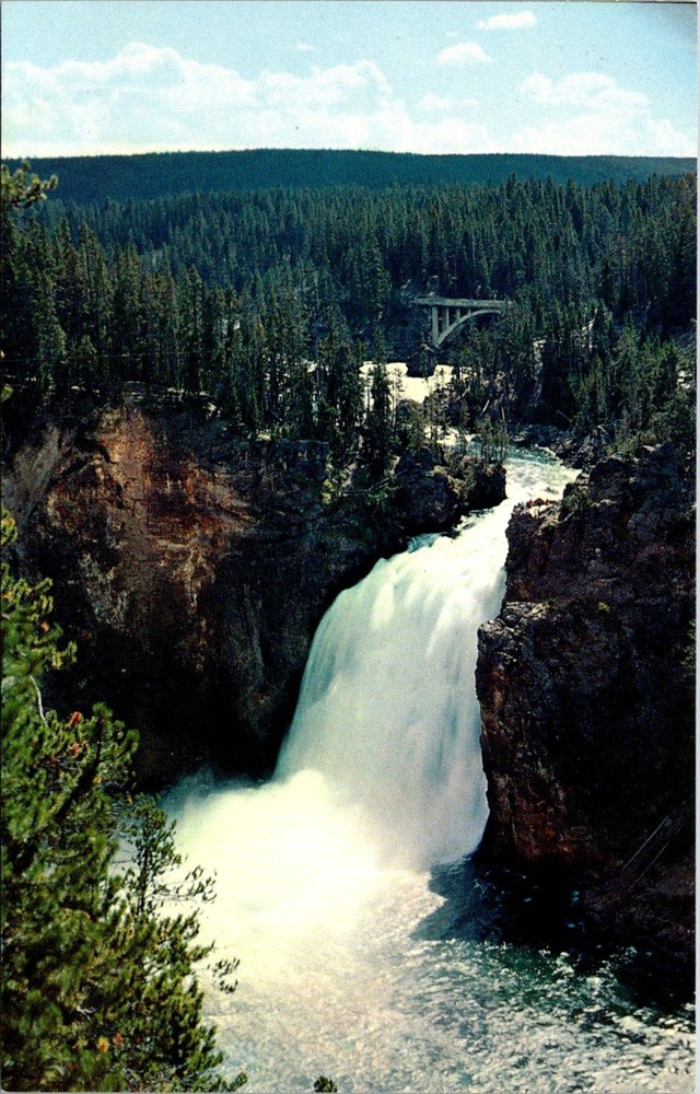 Dr Jim Stamps Postcard Upper Falls Of Yellowstone National Park